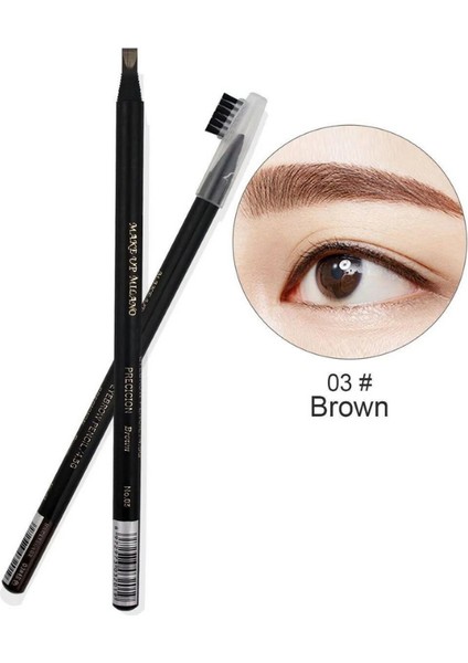 1 Adet Profesyonel Su Geçirmez Kaş Kalemi İşaretleme Makyaj Microblading - Siyah