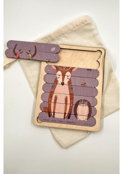 Sevimli Hayvanlar Ahşap Puzzle 11 Parça Çocuklar İçin Eğlenceli ve Öğretici Oyuncak fiyatları