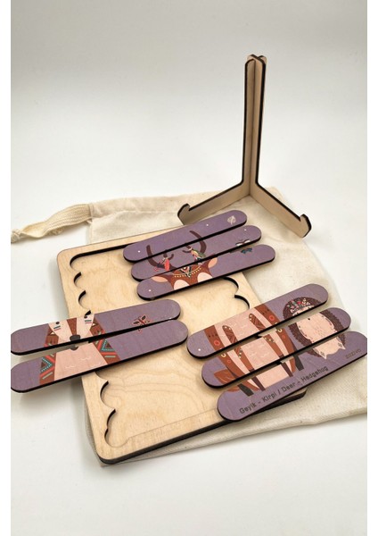 Sevimli Hayvanlar Ahşap Puzzle 11 Parça Çocuklar İçin Eğlenceli ve Öğretici Oyuncak modelleri