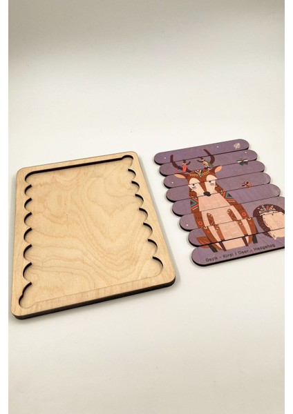 Sevimli Hayvanlar Ahşap Puzzle 11 Parça Çocuklar İçin Eğlenceli ve Öğretici Oyuncak fırsatları