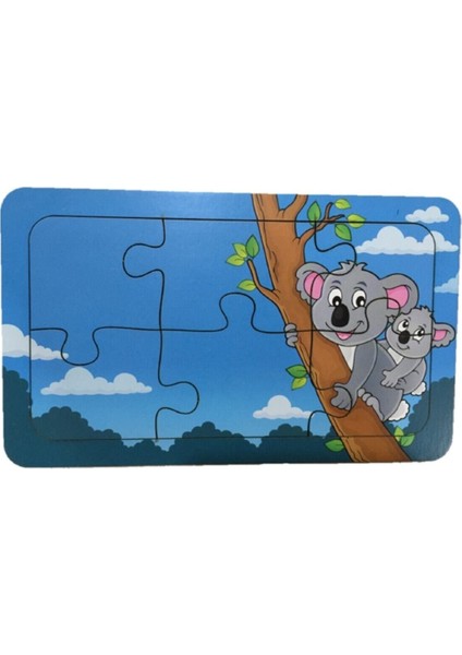Ahşap Puzzle Ilk Yapbozum 6 Adet 6 Parçalı 18X11CM