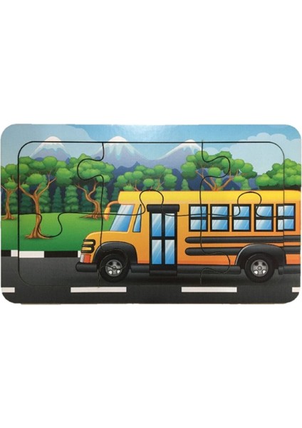 Ahşap Puzzle Ilk Yapbozum 6 Adet 6 Parçalı 18X11CM