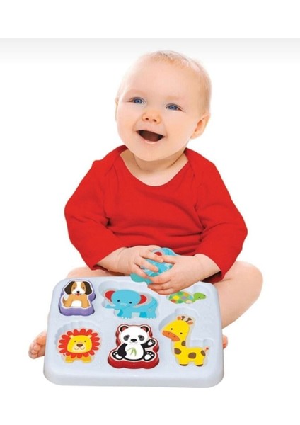 Sevimli Hayvanlar Bultak ve Puzzle Top Seti, 0-3 Yaş, Eğlenceli ve Esnek Oyun Seti fiyatları