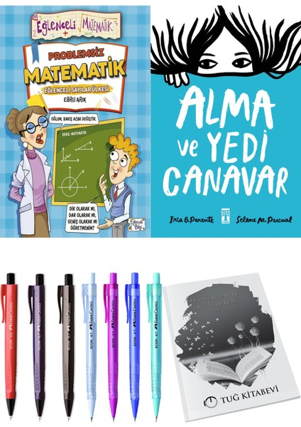 Alma ve Yedi Canavar ve Problemsiz Matematik 2'li Set - Kalem