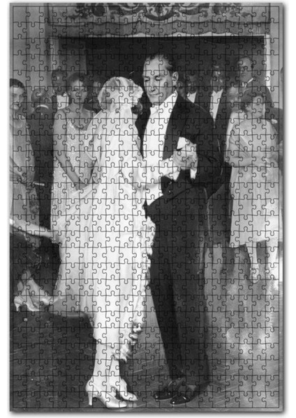 Atatürk Latife Hanım Dans 120 Parça Puzzle Yapboz Mdf (Ahşap)