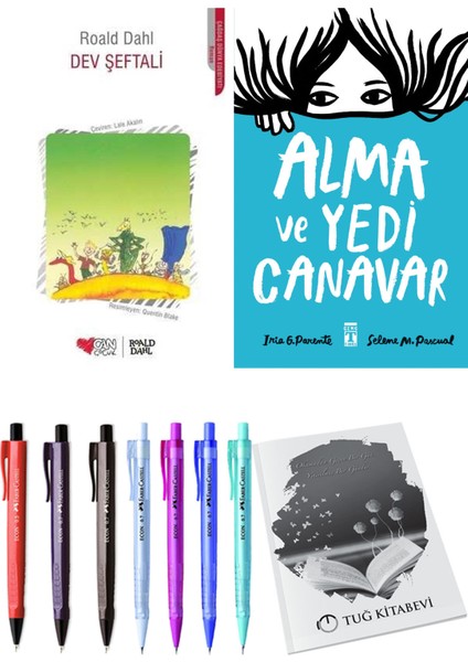 Alma ve Yedi Canavar ve Dev Şeftali 2'li Set - Kalem