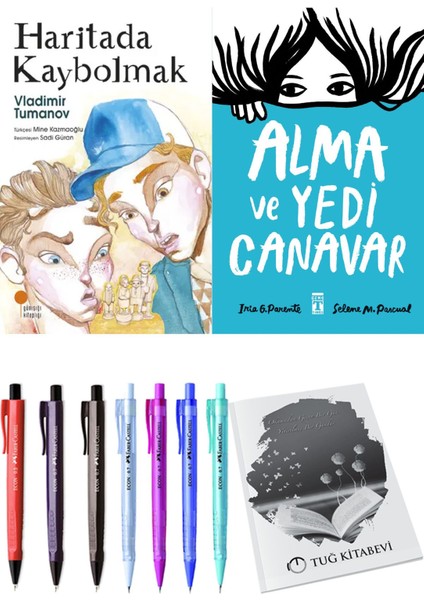 Alma ve Yedi Canavar ve Haritada Kaybolmak 2'li Set - Kalem