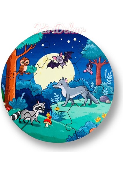 Ahşap Daire Yuvarlak Puzzle