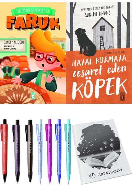 Hayal Kurmaya Cesaret Eden Köpek ve Sınıftaki Gizemli Saat Faruk 2'li Set - Kalem