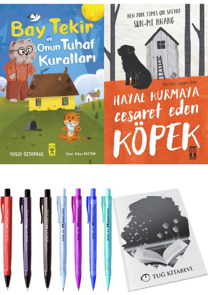 Hayal Kurmaya Cesaret Eden Köpek ve Bay Tekir ve Onun Tuhaf Kuralları 2'li Set - Kalem
