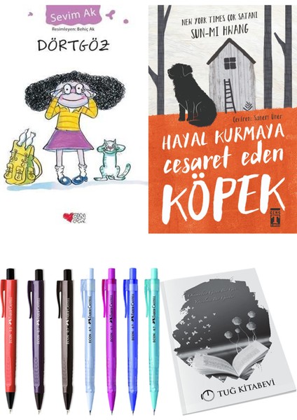 Hayal Kurmaya Cesaret Eden Köpek ve Dörtgöz 2'li Set - Kalem