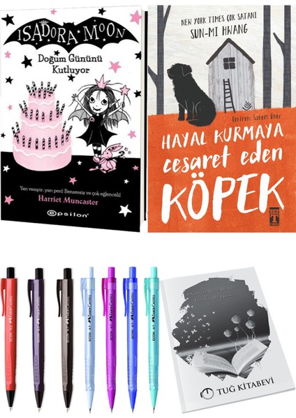 Hayal Kurmaya Cesaret Eden Köpek ve Isadora Moon 4 Doğum Gününü Kutluyor 2'li Set - Kalem