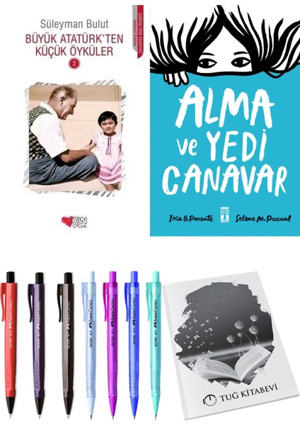 Alma ve Yedi Canavar ve Büyük Atatürk'ten Küçük Öyküler 2 2'li Set - Kalem