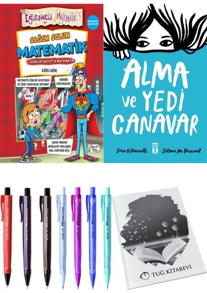Alma ve Yedi Canavar ve Sağım Solum Matematik 2'li Set - Kalem