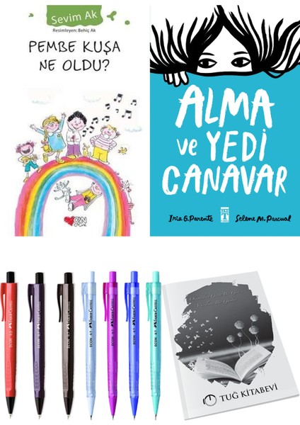 Alma ve Yedi Canavar ve Pembe Kuşa Ne Oldu? 2'li Set - Kalem