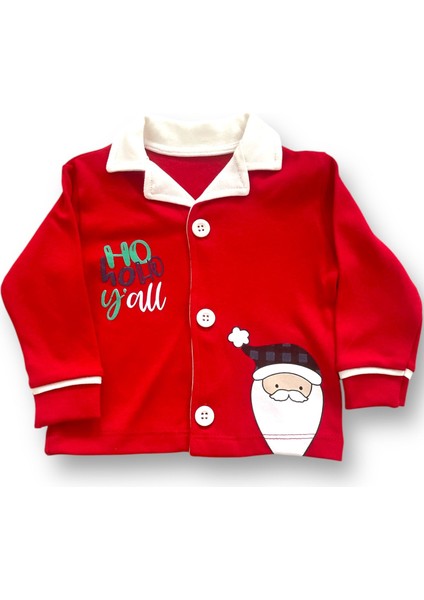 Düğmeli Noel Baba Çocuk Pijama Takımı fiyatları