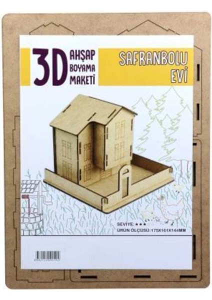 3D Ahşap Safranbolu Evi Maketi