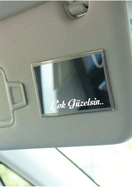 4 Adet 8 x 1,7 cm Çok Güzelsin Oto Sticker Araba Cam Sticker Etiket