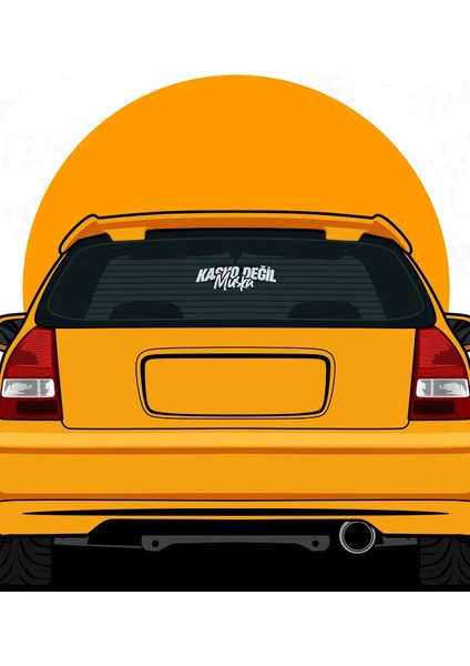 Kosko Değil Muska Araba Sticker Etiker 24 cm