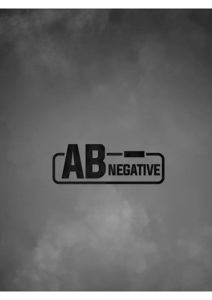 Ab - Negatif Kan Grubu Araba Motorsiklet Etiket Sticker 14CM Siyah Renk