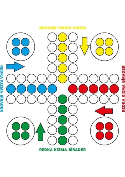 Redka Kızma Birader Oyunu Kızmabirader Ludo Ahşap Zemin