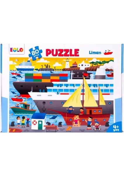 80 Parça Yer Puzzle – Liman - 4+ Yaş