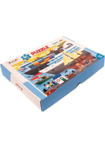 80 Parça Yer Puzzle – Liman - 4+ Yaş