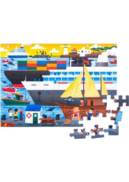 80 Parça Yer Puzzle – Liman - 4+ Yaş