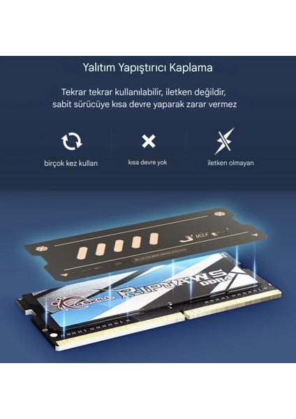 JEYI Ram Soğutucu 2/Adet Isı Emici Termal Soğutucu Laptop Dizüstü Bilgisayar İçin DDR/DDR2/DDR3/DDR4/DDR5 Yüksek Performanslı Grafen