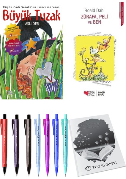 Zürafa, Peli ve Ben ve Büyük Tuzak 2'li Set - Kalem