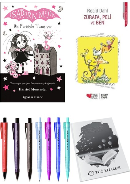 Zürafa, Peli ve Ben ve Isadora Moon 13 Diş Perisiyle Tanışıyor 2'li Set - Kalem