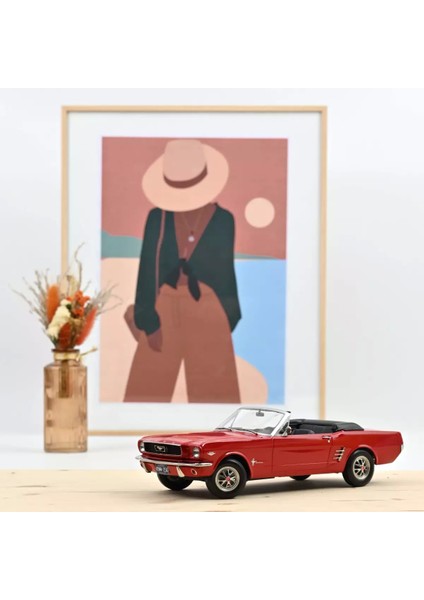 182810 1/18 Ford Mustang Convertible 1966 Signal Flare Red