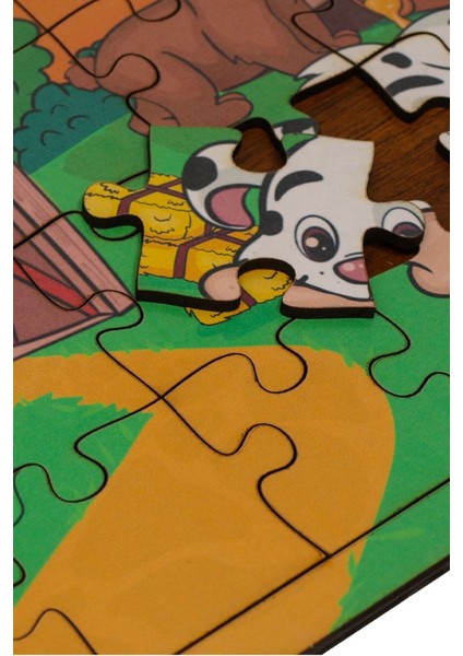 Sevimli Köpek ve Arkadaşları Ahşap Puzzle 24 Parça, Renkli ve Metalik Baskı fırsatları