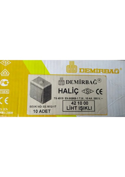 Haliç Işıklı Lıght Anahtar 10 Adet