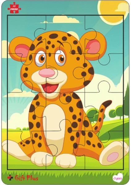 Ahşap Puzzle 6'lı Set Hayvalar Eğitici Yapboz Puzzle Set 3 (12 Parça)