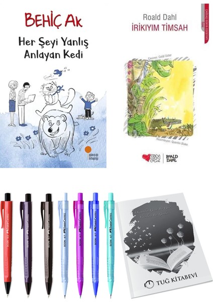 Irikıyım Timsah ve Her Şeyi Yanlış Anlayan Kedi 2'li Set - Kalem