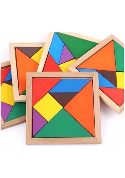 Tangram Hediyeli Ahşap 125 Parça Tangram Puzzle
