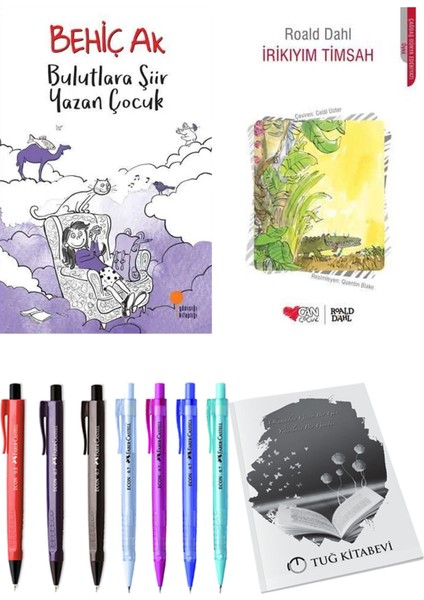 Irikıyım Timsah ve Bulutlara Şiir Yazan Çocuk 2'li Set - Kalem