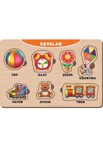 Ahşap Bul Tak Eğitici 2 Adet Yapboz Puzzle Seti