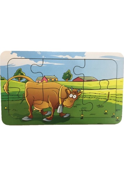Ahşap Puzzle Ilk Yapbozum 3 Adet 6 Parçalı 18X11CM