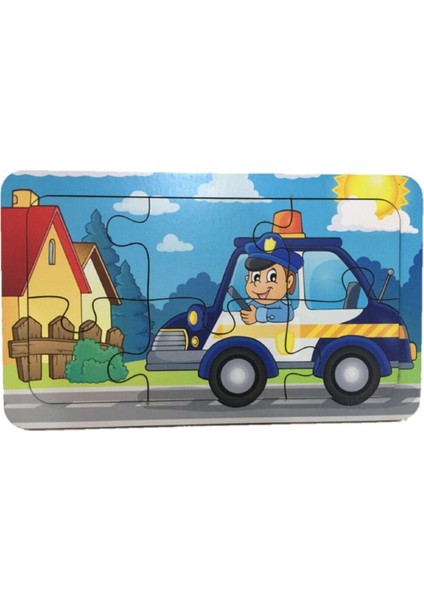Ahşap Puzzle Ilk Yapbozum 3 Adet 6 Parçalı 18X11CM