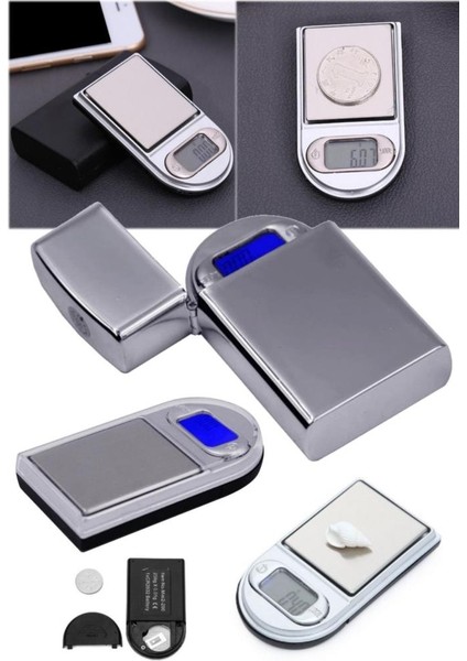Metal Zippo Çakmak Model Mini Dijital Cep Tartısı Akıllı Yüksek Hassasiyetli Gram Ölçeği 100G-0.01G