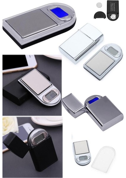 Metal Zippo Çakmak Model Mini Dijital Cep Tartısı Akıllı Yüksek Hassasiyetli Gram Ölçeği 100G-0.01G