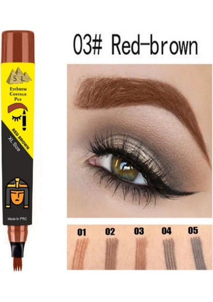 Microblading Etkili Kaş Kalemi Jumbo Boy Kaş Kontürü (Siyah, Kahve, Kızıl Renk Seçenekleri)