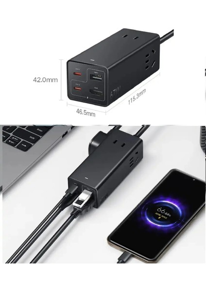 7 In 1 Pro 67W Masaüstü Hızlı Şarj Cihazı Şarj Aleti Veri Aktarım Adaptörü fırsatları