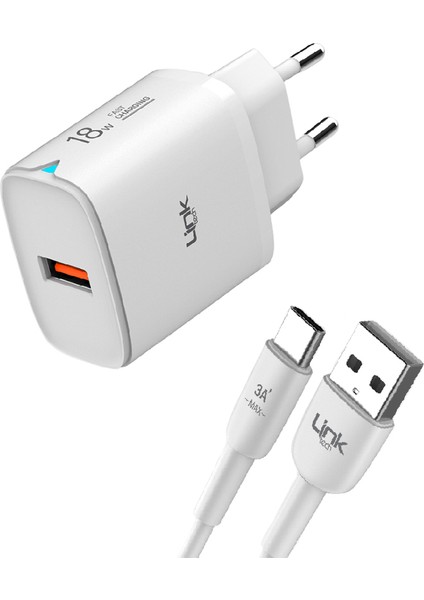 C303 18W Auto Id Type-C Kablolu Şarj Aleti Set