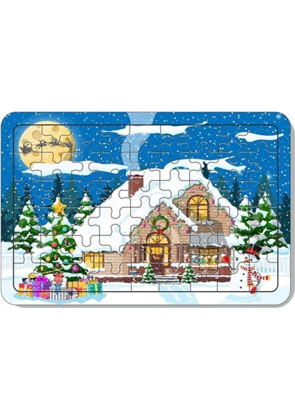 Yeni Ev Kardan Adan 54 Parça Ahşap Puzzle