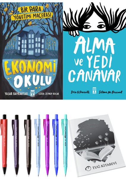 Alma ve Yedi Canavar ve Ekonomi Okulu Bir Para Yönetimi Macerası 2'li Set - Kalem