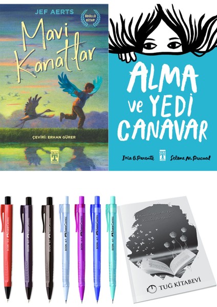Alma ve Yedi Canavar ve Mavi Kanatlar 2'li Set - Kalem