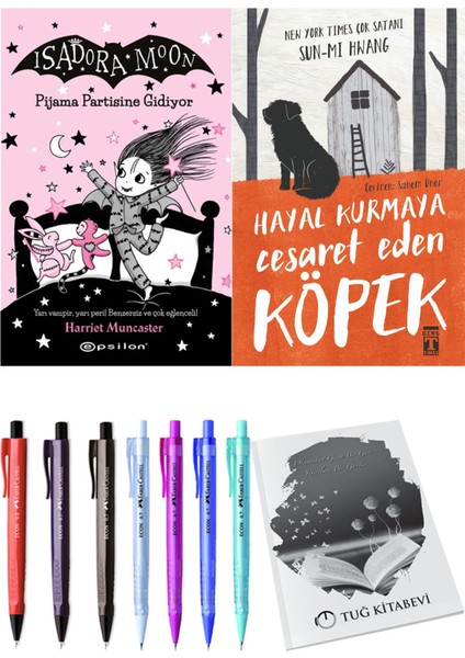 Hayal Kurmaya Cesaret Eden Köpek ve Isadora Moon 10 Pijama Partisine Gidiyor 2'li Set - Kalem